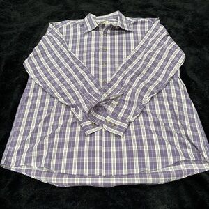 L.L. Bean Purple Checkered Men's bottom up